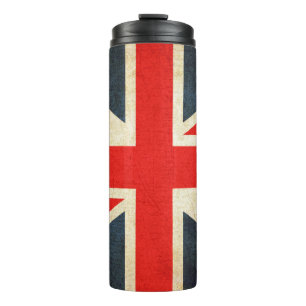 Vintage Grunge Union Jack UK FLAG Thermal Tumbler