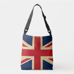 Vintage Grunge United Kingdom Flag Union Jack Crossbody Bag