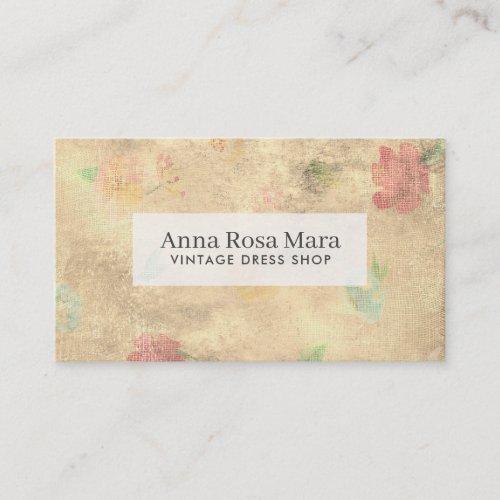  Vintage Grunge Victorian Modern Floral Business Card