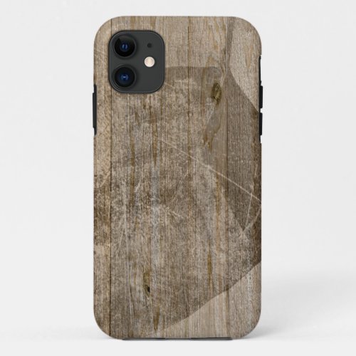 Vintage grunge wood textures iPhone 11 case