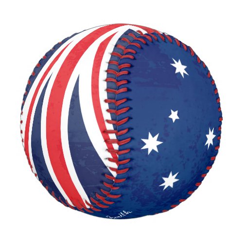 Vintage grungen Australian texture flag custom   Baseball
