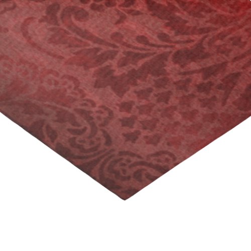 Vintage Grungy Red Floral Damask Tissue Paper