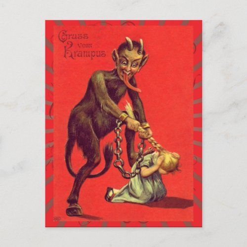 Vintage Gruss Vom Krampus Postcard