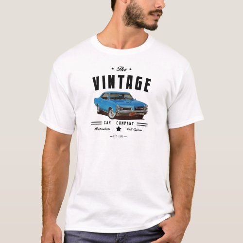 Vintage GTO Car company and garage logo T_Shirt