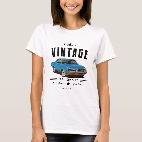Vintage GTO Car company and garage logo T-Shirt