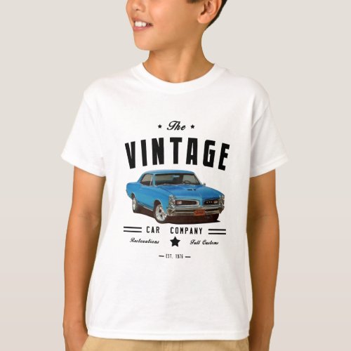 Vintage GTO Car company and garage logo T_Shirt