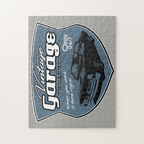 Vintage GTO Garage Shield Jigsaw Puzzle