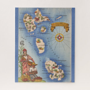 Vintage Guadeloupe Martinique Jigsaw Puzzle