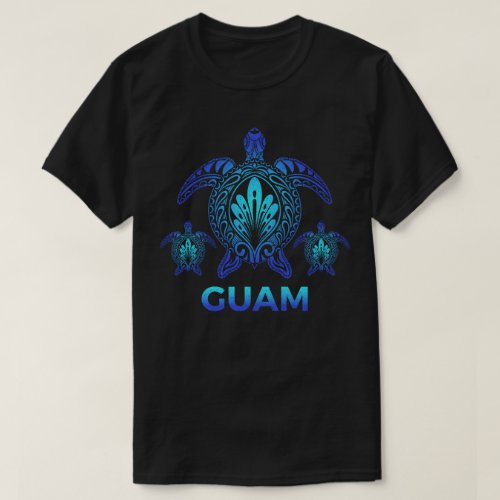 Vintage Guam Ocean Blue Sea Turtle Souvenirs T_Shirt