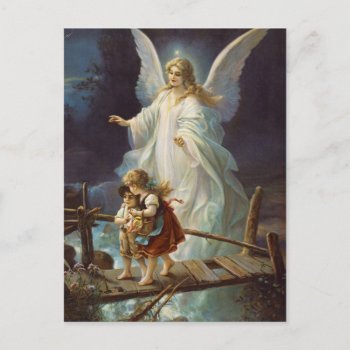Vintage Guardian Angel Postcard by golden_oldies at Zazzle
