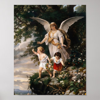 Vintage Guardian Angel Printable by Plockhorst Poster