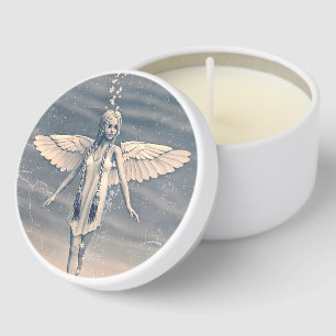 Vintage Guardian Angel Rainbow Art Mini Candle Favors
