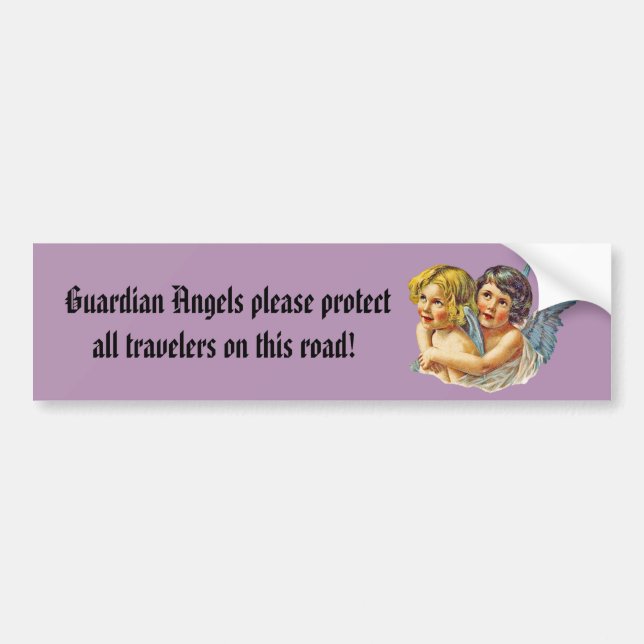 Vintage Guardian Angels Bumper Sticker (Front)