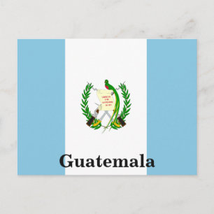 Vintage Guatemala Flag Travel Tourism Postcard