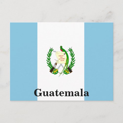 Vintage Guatemala Flag Travel Tourism Postcard