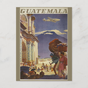 Vintage Guatemala Retro Travel Postcard