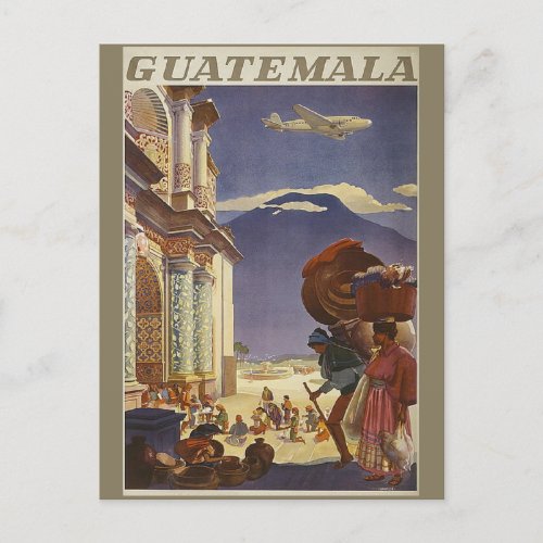 Vintage Guatemala Retro Travel  Postcard
