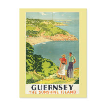 Vintage Guernsey The Sunshine Island Postcard
