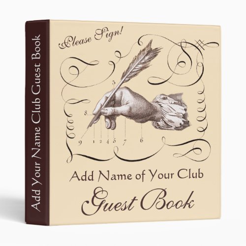 Vintage Guest Book Hotel BB or Book Club Binder