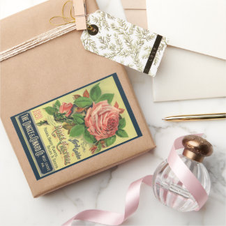 Vintage Guide to Rose Culture Book Cover Art, 1891 Rectangular Sticker