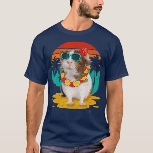 Vintage Guinea Pig Wearing Sunglasses Hawaii Men T_Shirt