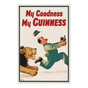 Vintage Guinness Lion Poster Print, My Goodness