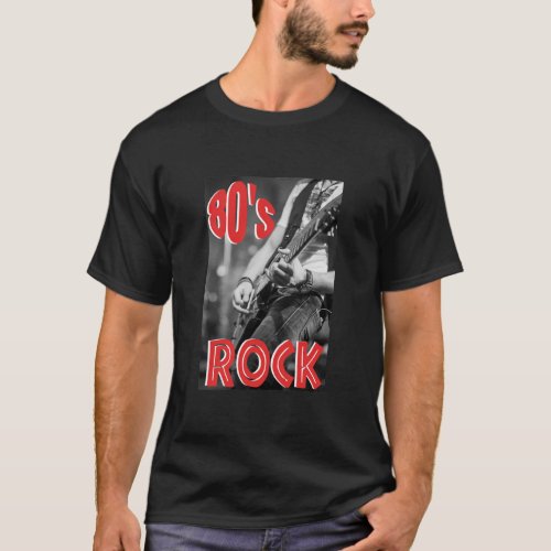 Vintage Guitar 80s Rock T_Shirt