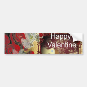 Vintage Guitar: African Brown Beauty Valentine Day Bumper Sticker