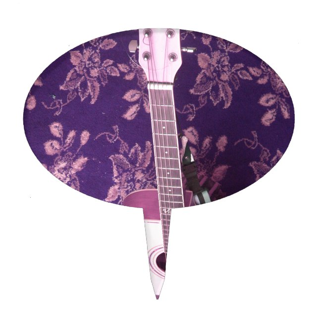 Vintage Guitar: African Vibe Style Dream Cake Topper (Front)