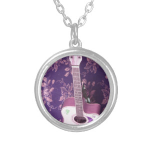 Vintage Guitar: African Vibe Style Dream Silver Plated Necklace