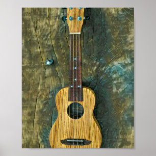 Vintage guitar artwork poster