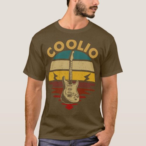 Vintage Guitar Beautiful Name Coolio Personalized  T_Shirt