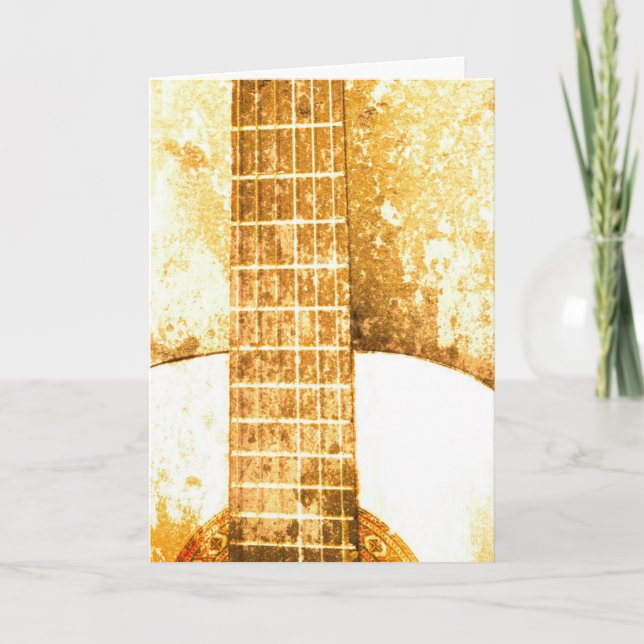 Vintage Guitar Birthday Card (Front)