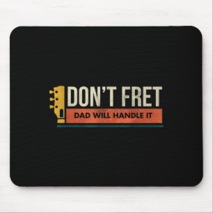 Vintage guitar birthday gift - don't fret - bad da mouse pad