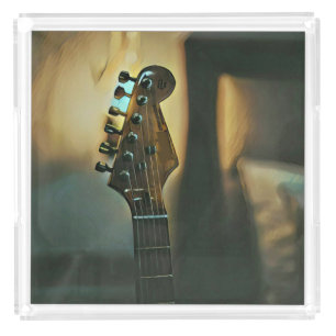 Vintage guitar gifts acrylic tray