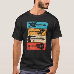 Vintage Guitar Guitarist Dad Grandpa Friends Sons T-Shirt