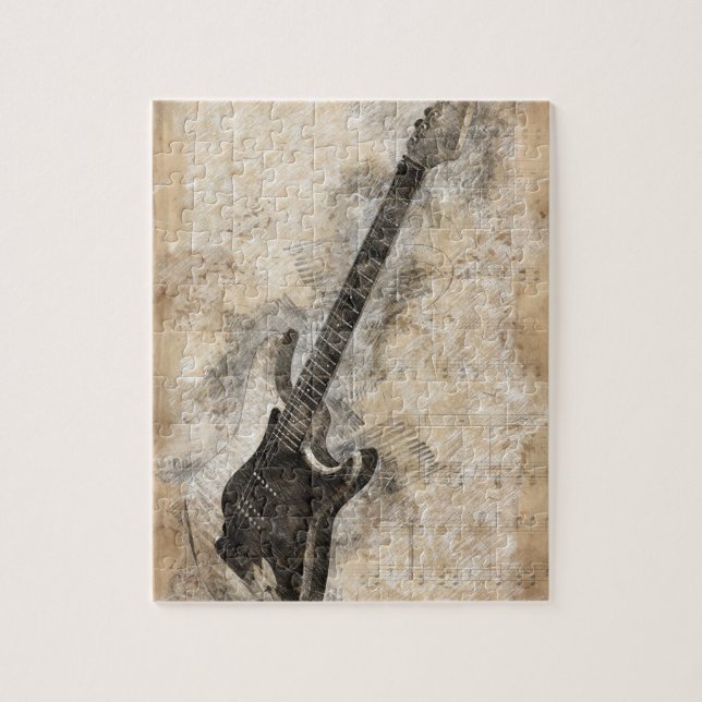 Vintage guitar jigsaw puzzle (Vertical)