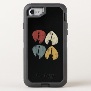 Vintage Guitar Pick Retro Funny Guitarist Gift OtterBox Defender iPhone SE/8/7 Case