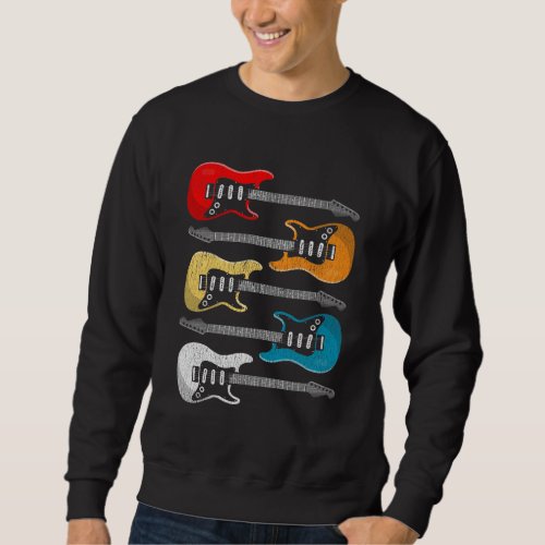 Vintage Guitar Player Gift for Guitarists Sweatshirt