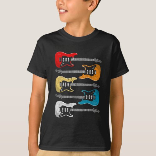 Vintage Guitar Player Gift for Guitarists T_Shirt