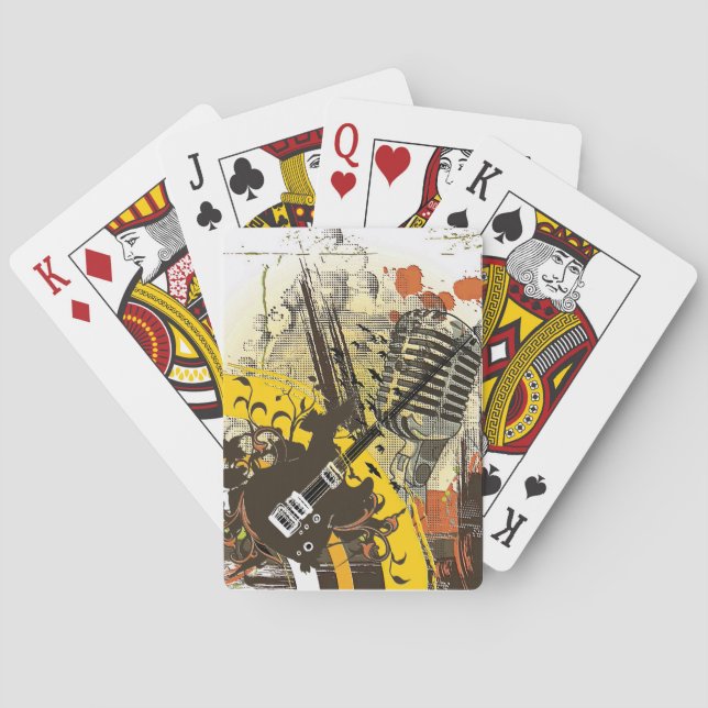 Vintage Guitar Poker Cards (Back)