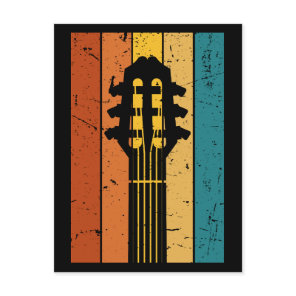 Vintage guitar postcard