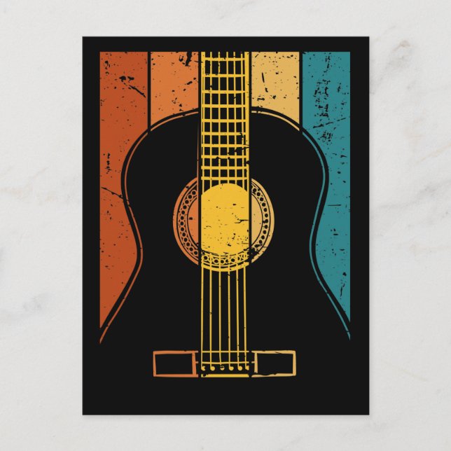 Vintage guitar  postcard (Front)