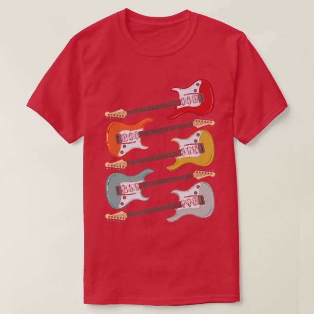 Vintage Guitar Retro Electrical Guitars GraphicGui T-Shirt (Design Front)