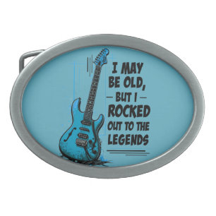 Vintage Guitar Retro Rock Legend Nostalgic Music Belt Buckle