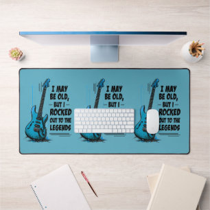 Vintage Guitar Retro Rock Legend Nostalgic Music Desk Mat
