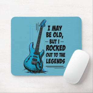 Vintage Guitar Retro Rock Legend Nostalgic Music Mouse Pad