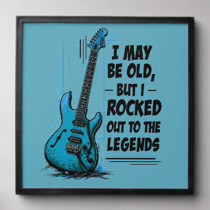 Vintage Guitar Retro Rock Legend Nostalgic Music Peel And Stick Photo Tile