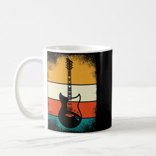 Vintage Guitar Rock Music For Guitarists Retro  Coffee Mug