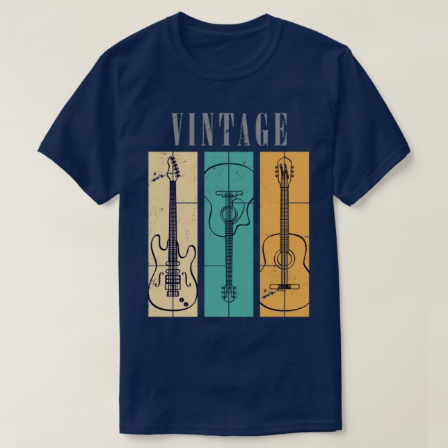 Vintage Guitar T-Shirt (Design Front)
